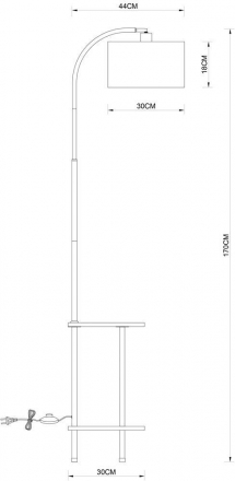 Торшер Arte Lamp Combo A4055PN-1BK