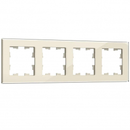 Рамка 4-постовая IEK Brite РУ-4-2-БрВа ваниль BR-M42-G-K10