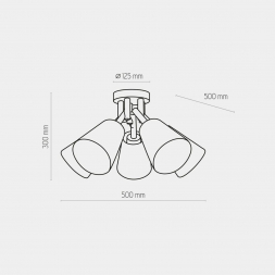 Потолочная люстра TK Lighting 659 Vaio Grafit 5