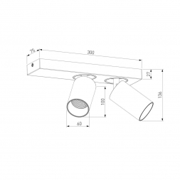 Светодиодный спот Eurosvet Flank 20139/2 Led черный