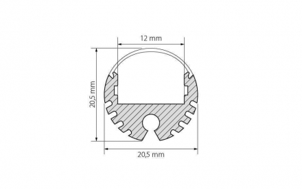 Профиль Arlight ARH-ROUND-D20-2000 ANOD 016219