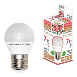 Лампа светодиодная TDM Electric Народная E27 7W 3000K матовая SQ0340-0188