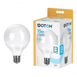 Лампа светодиодная Фотон E27 15W 3000K матовая 23948