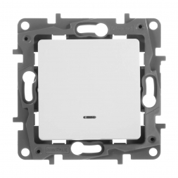 Переключатель одноклавишный Legrand Etika 10A 250V с подсветкой белый 672215