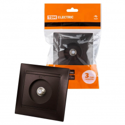 Розетка телевизионная SAT TDM Electric Лама шоколад SQ1815-0521