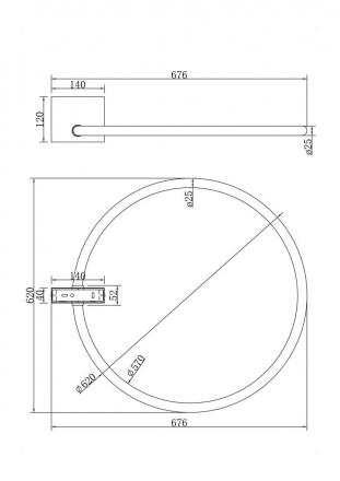 Настенный светильник Maytoni Anillo MOD315CL-L25CH3K