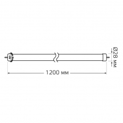 Лампа светодиодная Gauss G13 20W 4000К матовая 93029-R