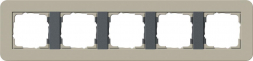 Рамка 5-постовая Gira E3 серо-бежевый/антрацит 0215428
