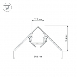 Профиль Arlight ARH-DECORE-S12-EXT-F-2000 ANOD внешний 023897