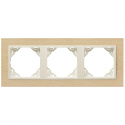 Рамка 3-постовая Efapel Logus 90 Arbore бук/жемчуг 90930 TFP