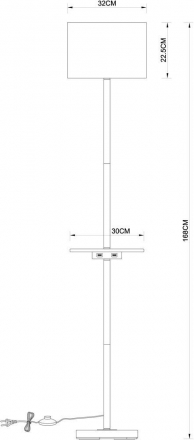 Торшер Arte Lamp Combo A4056PN-1WH