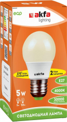 Лампа светодиодная Akfa Lighting E27 5W 4000K матовая FLLBL052740A