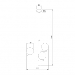 Подвесная люстра TK Lighting 6799 Estera Wood
