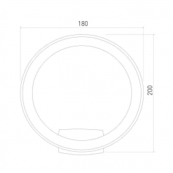 Уличный настенный светодиодный светильник Elektrostandard Ring 1710 Techno Led черный a054933