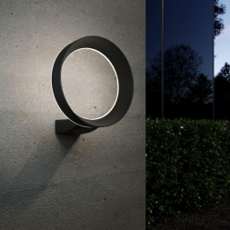 Уличный настенный светодиодный светильник Elektrostandard Ring 1710 Techno Led черный a054933