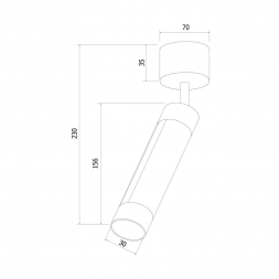 Светодиодный спот Eurosvet Strong 20084/1 LED матовое золото