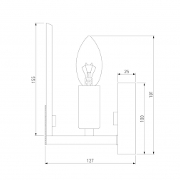 Бра Eurosvet Marble 60158/1 латунь