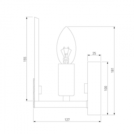 Бра Eurosvet Marble 60158/1 латунь