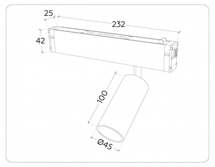 Трековый светодиодный светильник Ambrella Light Track System Magnetic 220V GL1213