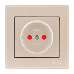 Розетка с защитой от детей Lezard Rain белый жемчуг 703-3030-124