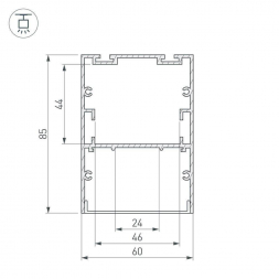 Профиль Arlight ARH-LINE-6085-2000 BLACK 018681