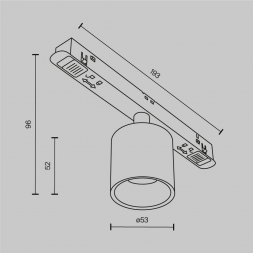 Трековый светодиодный светильник Maytoni Technical Magnetic Exility Alfa S TR132-2-7W4K-BS