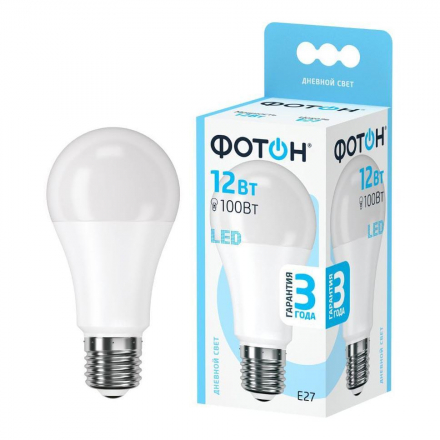 Лампа светодиодная Фотон E27 15W 4000K матовая 22629