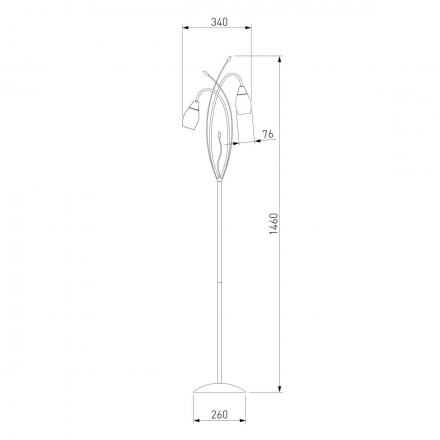 Торшер Eurosvet 22080/2F античная бронза