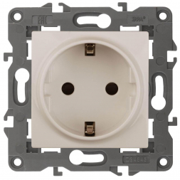 Розетка ЭРА Elegance 2P E Schuko со шторками 16A 250V 14-2102-02 Б0034273