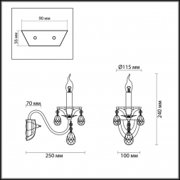 Бра Odeon Light Classic Kuvia 4724/1W