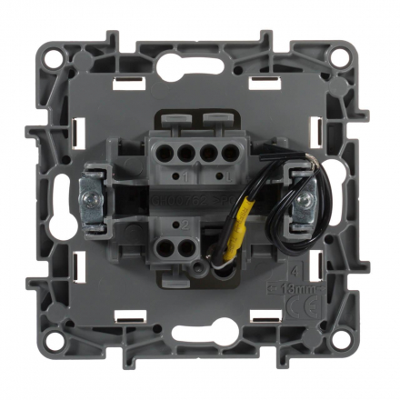 Переключатель одноклавишный Legrand Etika 10A 250V с подсветкой слоновая кость 672315
