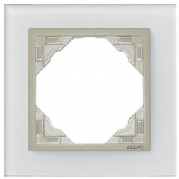 Рамка 1-постовая Efapel Logus 90 Crystal стекло/жемчуг 90910 TCP