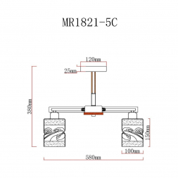 Потолочная люстра MyFar Olivia MR1821-5C