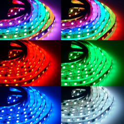 Светодиодная лента Apeyron 14,4W/m 60Led/m 5050SMD разноцветная 5M 82ЦЛ