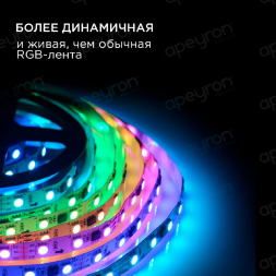 Светодиодная лента Apeyron 14,4W/m 60Led/m 5050SMD разноцветная 5M 82ЦЛ