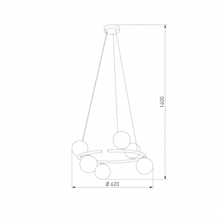 Подвесная люстра TK Lighting 6843 Anabelle