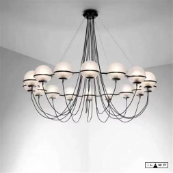 Подвесная люстра iLamp Globe 10346P/16 BK-WH