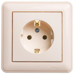 Розетка 2К+З Schneider Electric W59 16A 250V слоновая кость RS16-154-28
