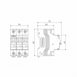 Автоматический выключатель Werkel 3P 20А C 4,5кА W903P204 4690389192814