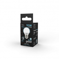 Лампа светодиодная Gauss E27 9.5W 4100K матовая 105102210