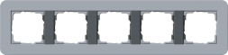 Рамка 5-постовая Gira E3 серо-голубой/антрацит 0215424