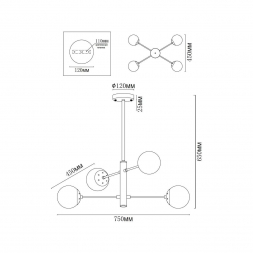 Потолочная люстра MyFar Solve MR1330-4P
