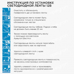 Светодиодная лента Apeyron 14,4W/m 60Led/m 5050SMD разноцветная 5M 83ЦЛ