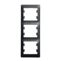 Рамка 3-постовая Schneider Electric Glossa антрацит GSL000707