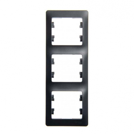 Рамка 3-постовая Schneider Electric Glossa антрацит GSL000707