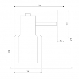 Бра Eurosvet Notion 70219/1 черный/античная бронза