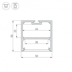 Профиль Arlight SL-Line-5050-3000 Anod 036202
