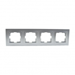 Рамка 4-постовая Mono Electric Despina серебро 102-210000-163