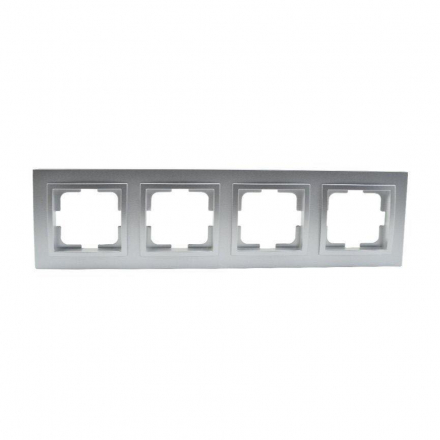 Рамка 4-постовая Mono Electric Despina серебро 102-210000-163