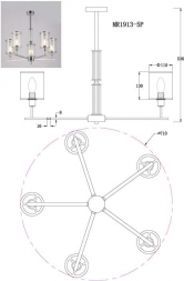 Подвесная люстра MyFar Alen MR1913-5P
